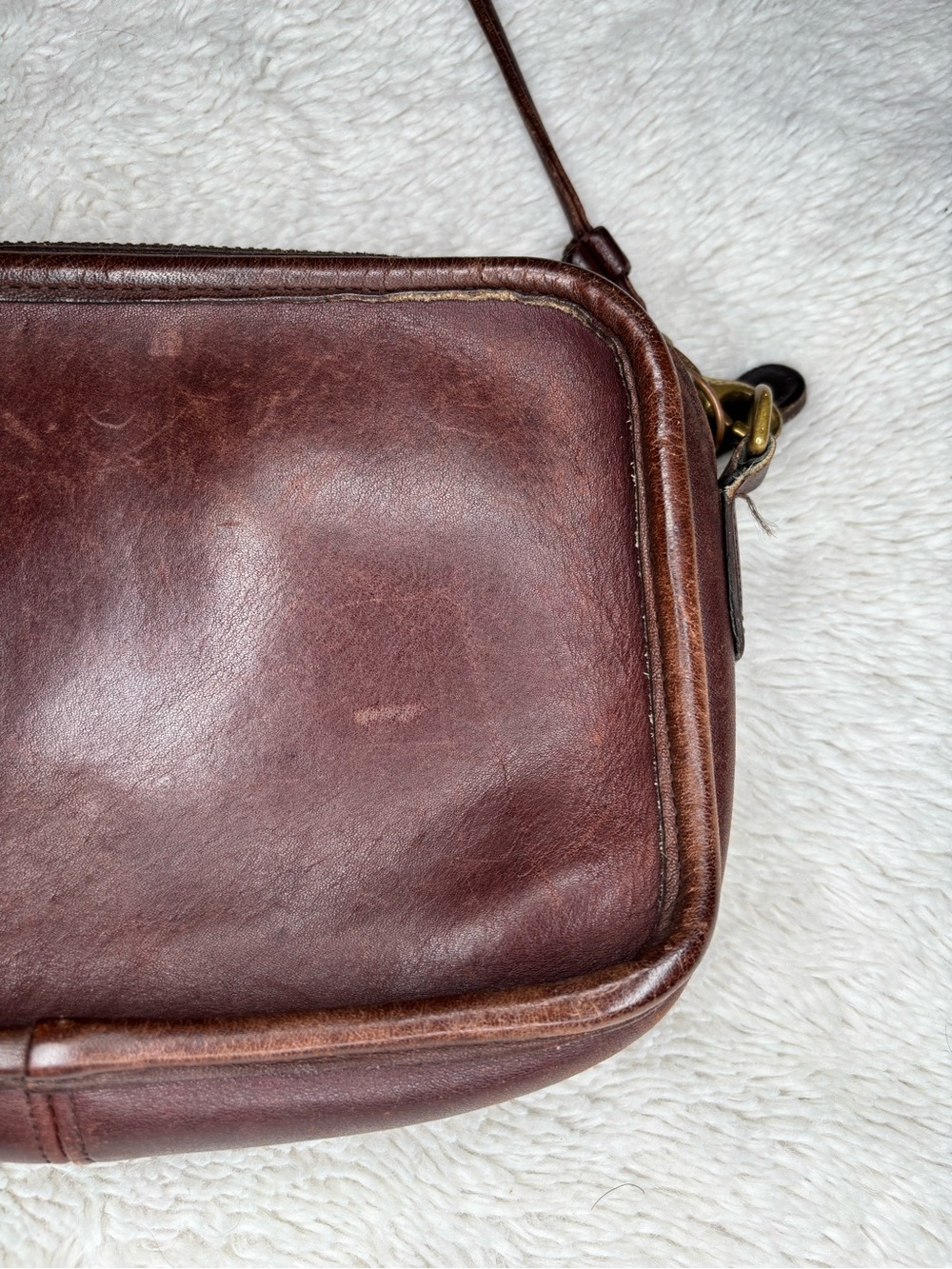Vintage Coach Mahogany Leather Carnival Bag 9925 Crossbody Made In USA RARE - Picture 11 of 16